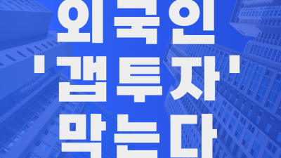 외국인 '갭투자' 막는다