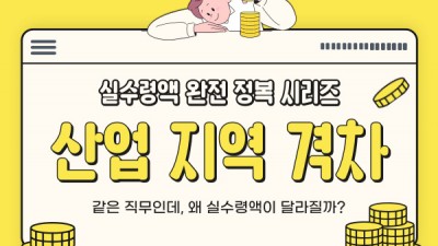 《실수령액 완전정복 시리즈 3 : 산업·지역 격차》_같은 직무인데, 왜 실수령액이 달라질까?